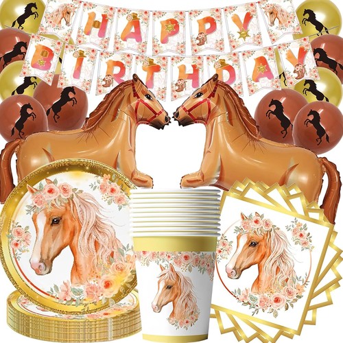 Pferde geburtstag deko set - deko,