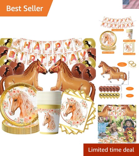 Pferde geburtstag deko set - pferde,